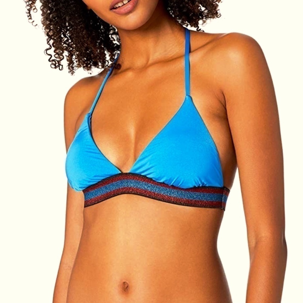 🆕 The Bikini Lab azul blue triangle bikini…